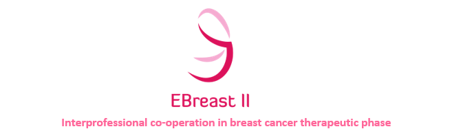 EBreast 2, Interprofessional co-operation in breast cancer therapeutic phase logo.