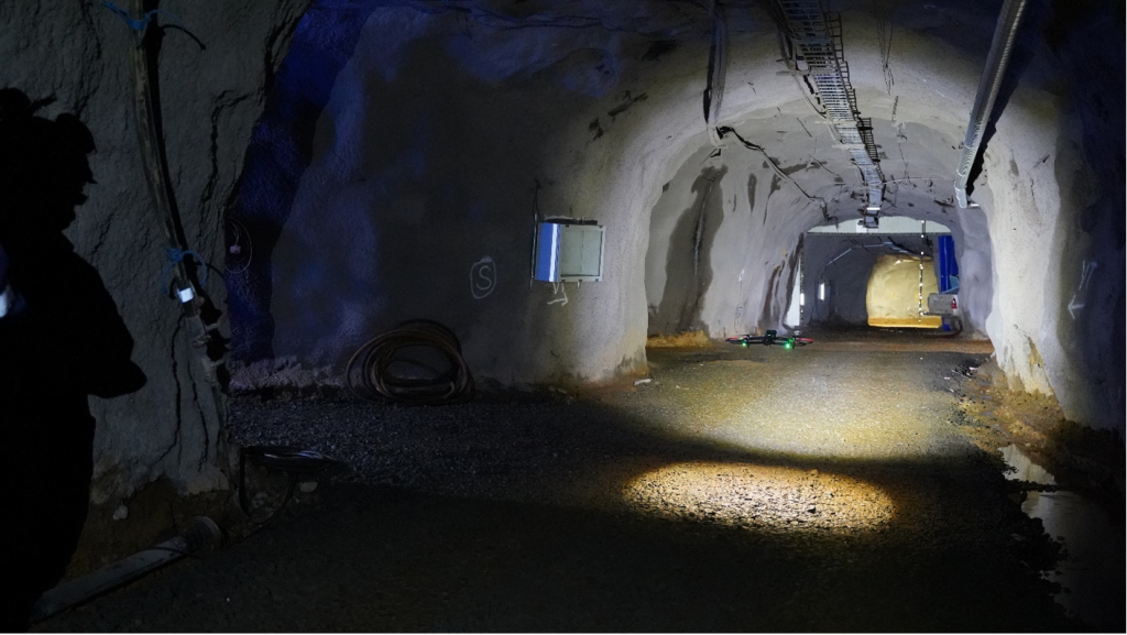 Photo from the Pyhäsalmi mine underground tunnel.